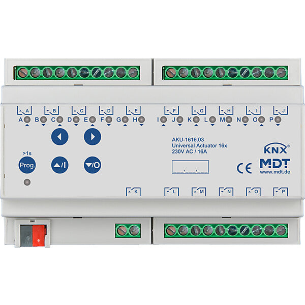MDT technologies Universalaktor 16-fach 8TE REG,16A,230VAC,100µF AKU-1616.03